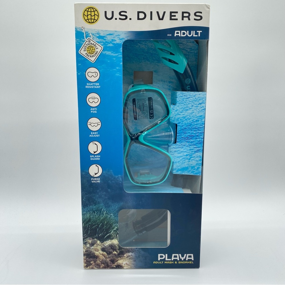 U.S. Divers Playa Adult Snorkeling Combo with Mask and Snorkel Included, Teal